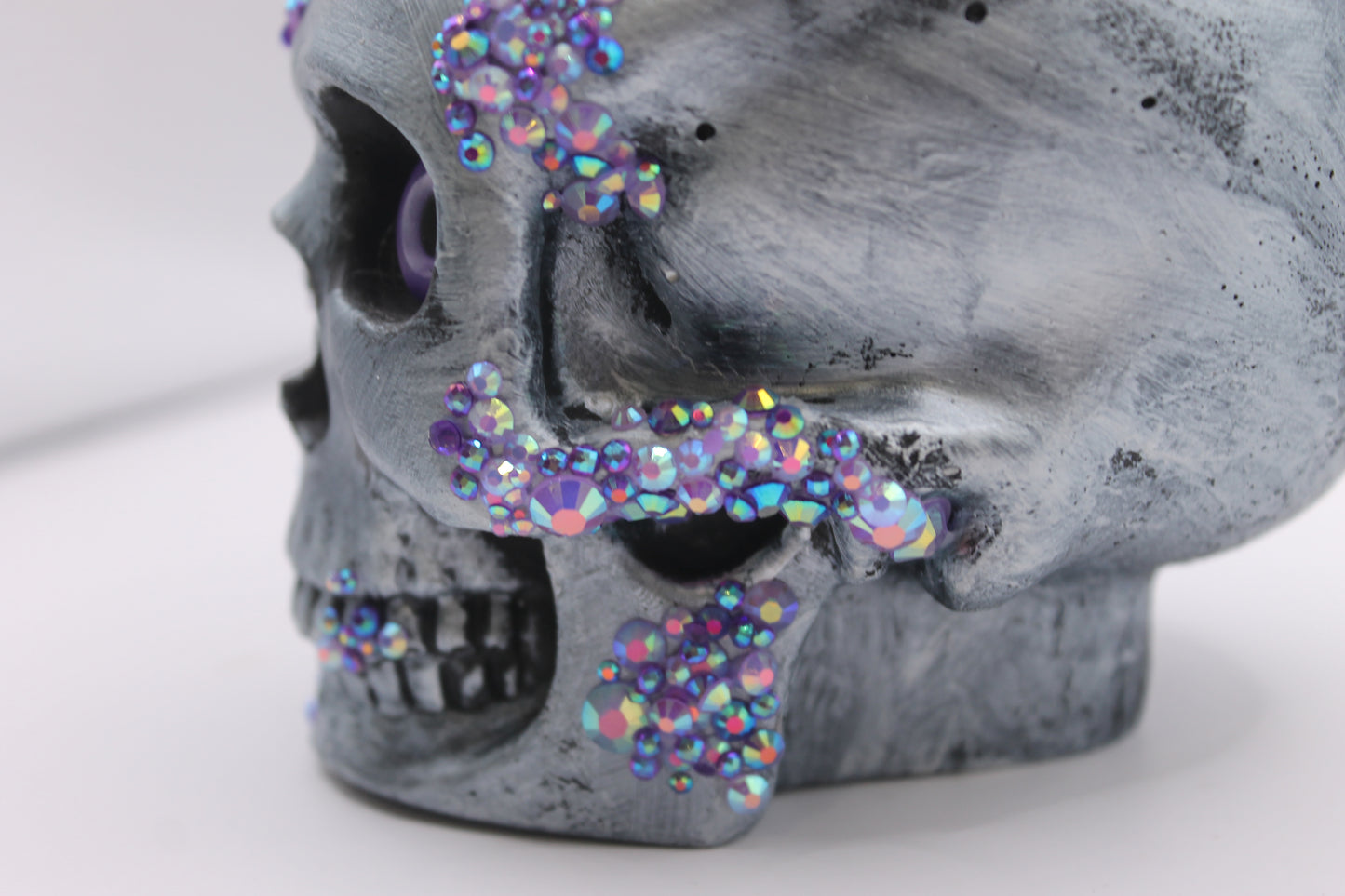 Amethyst Tears Skull Planter