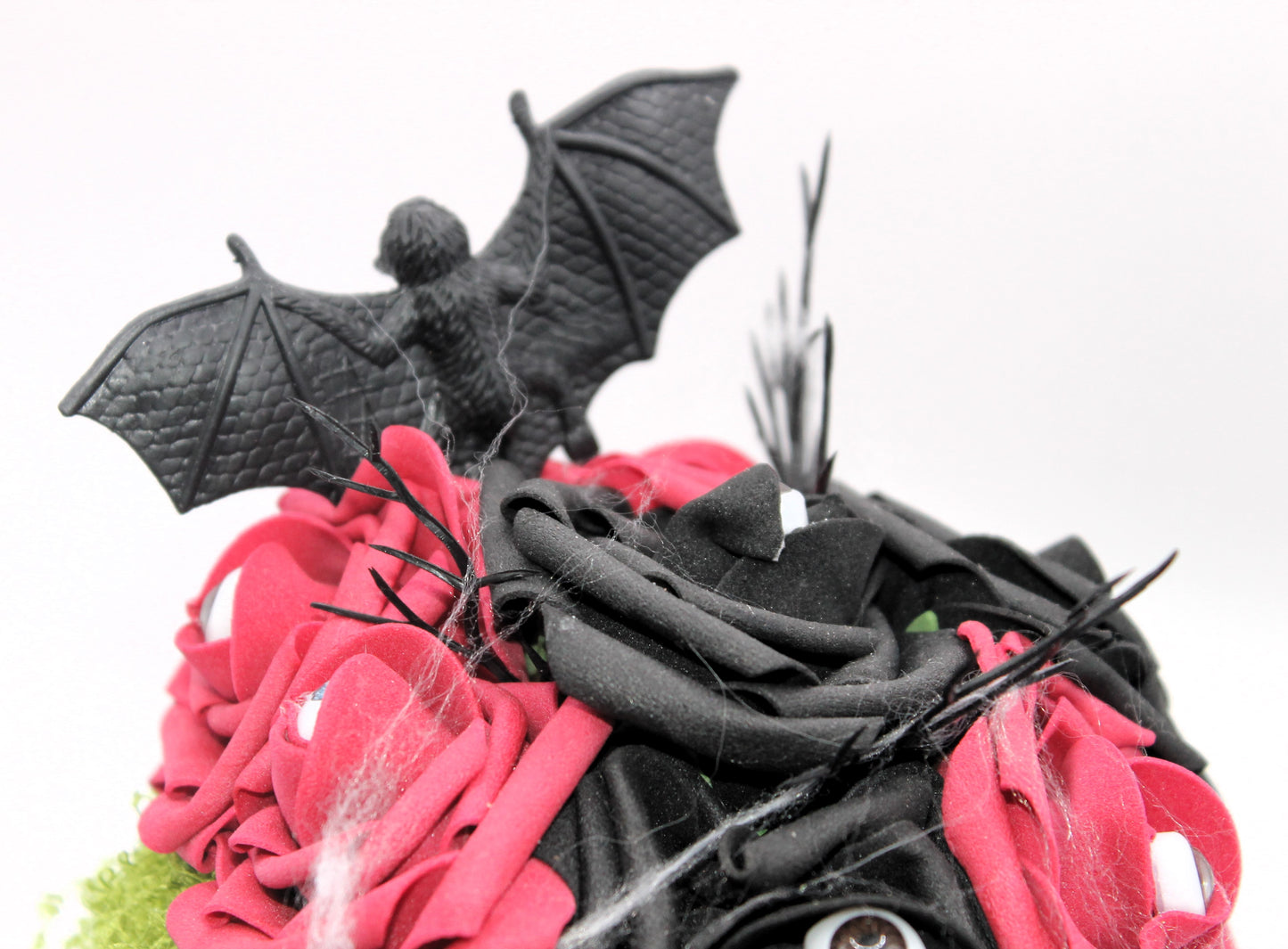 Bat Flower spooky Skull Decor