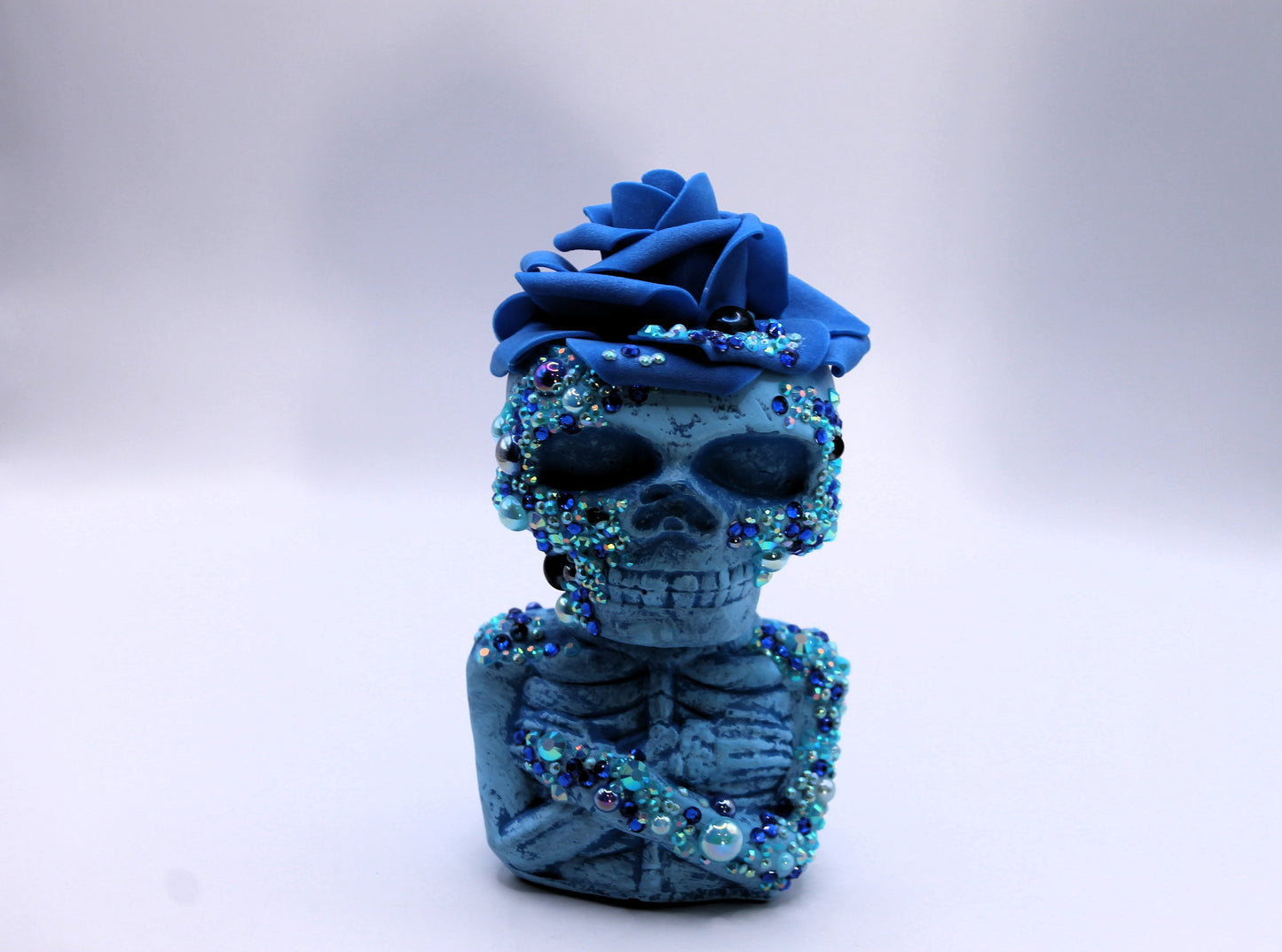Blue Silence soul cage skull decor