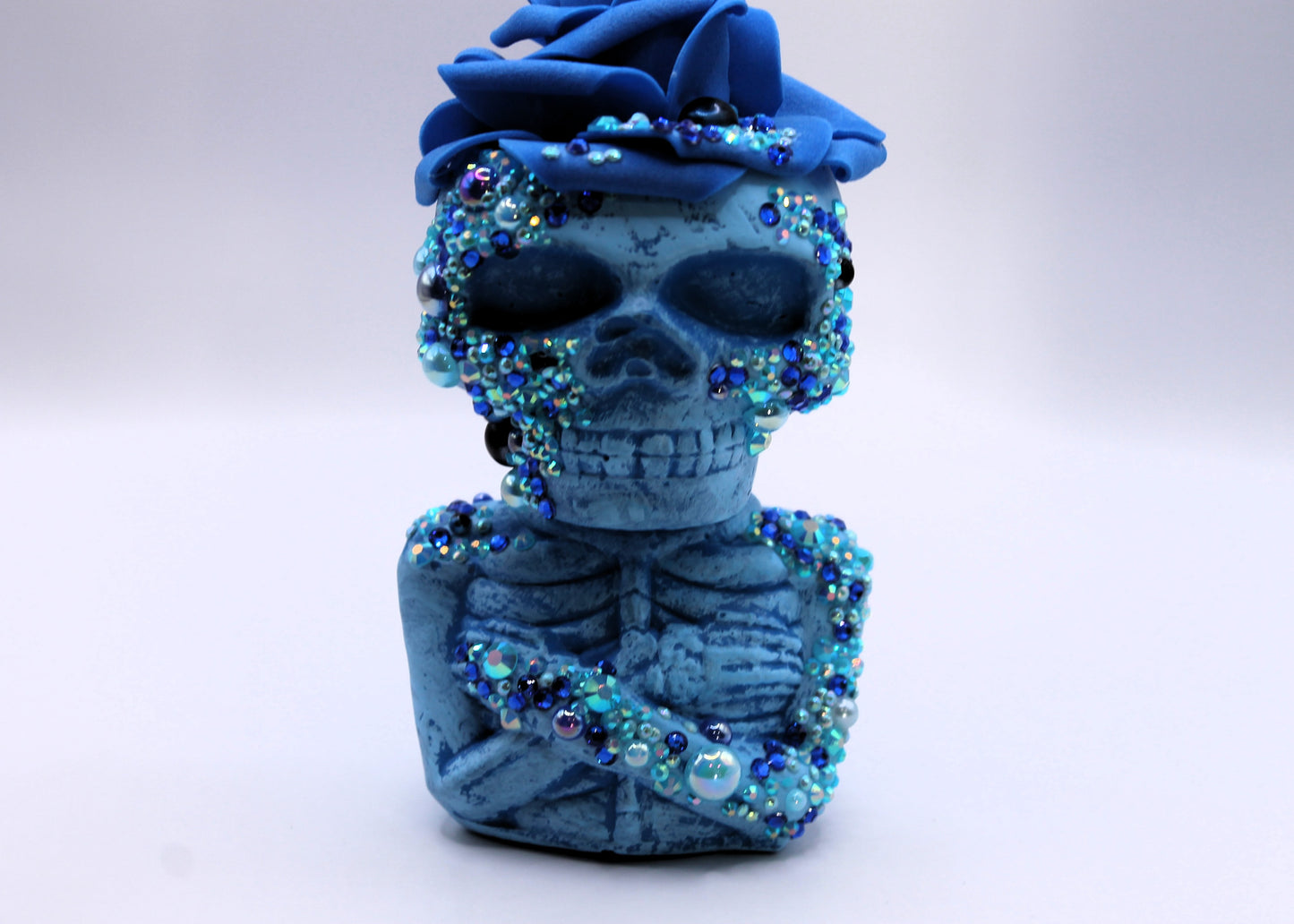 Blue Silence soul cage skull decor