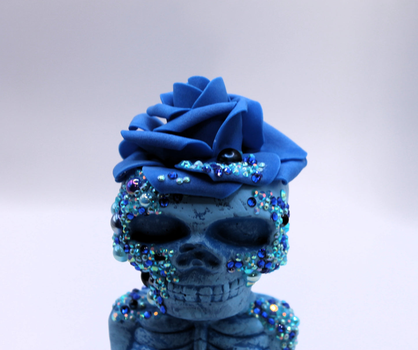 Blue Silence soul cage skull decor