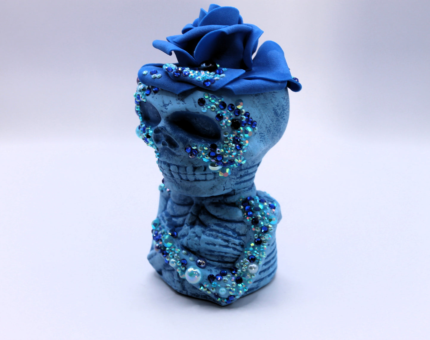Blue Silence soul cage skull decor