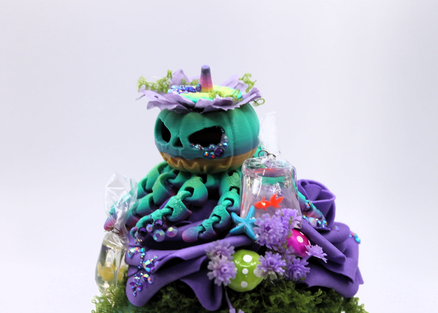 Octoblossom Skull Macabre Decor