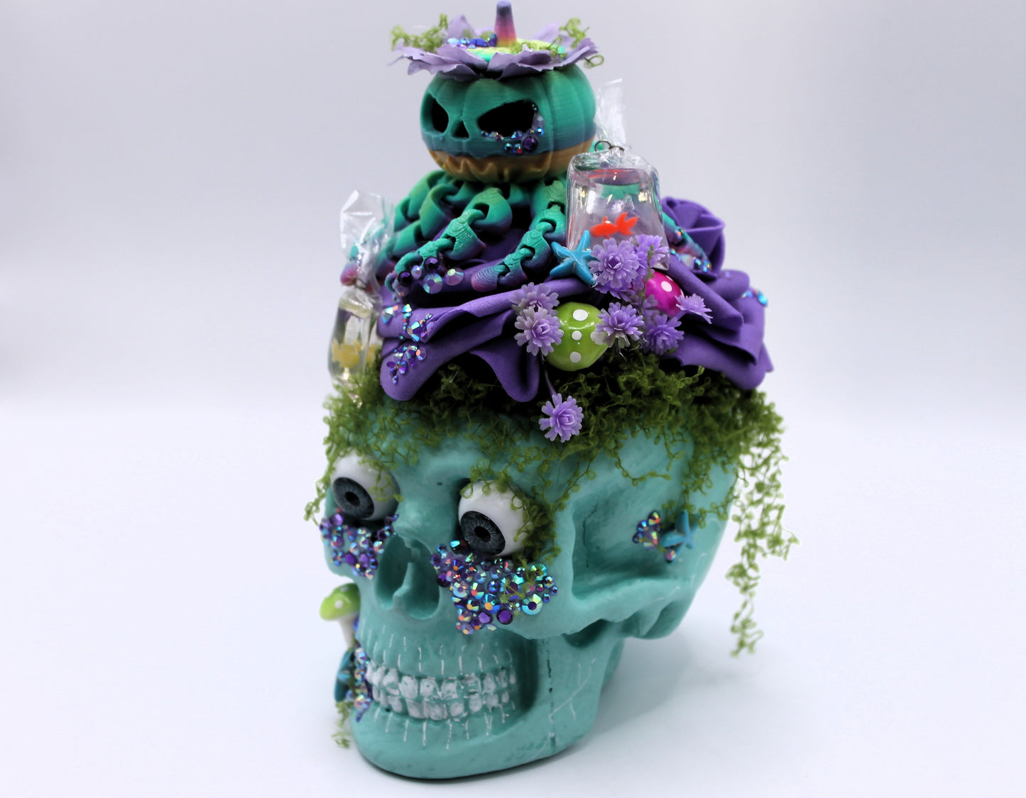 Octoblossom Skull Macabre Decor