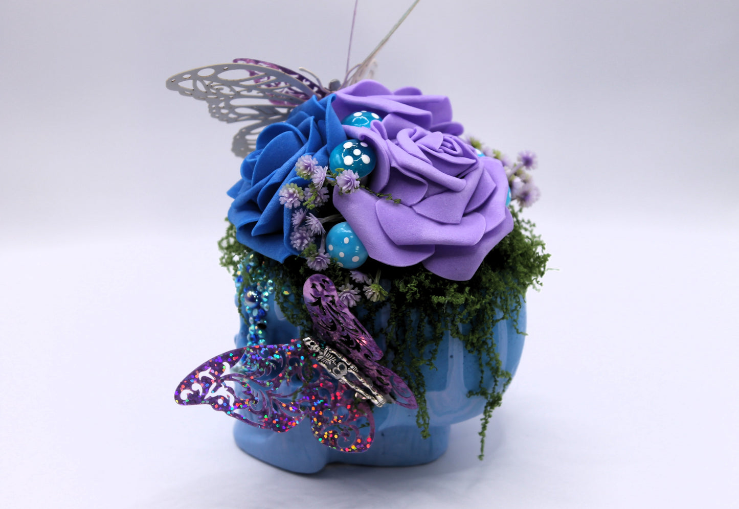 Whimsy Bloom Skull Macabre Decor