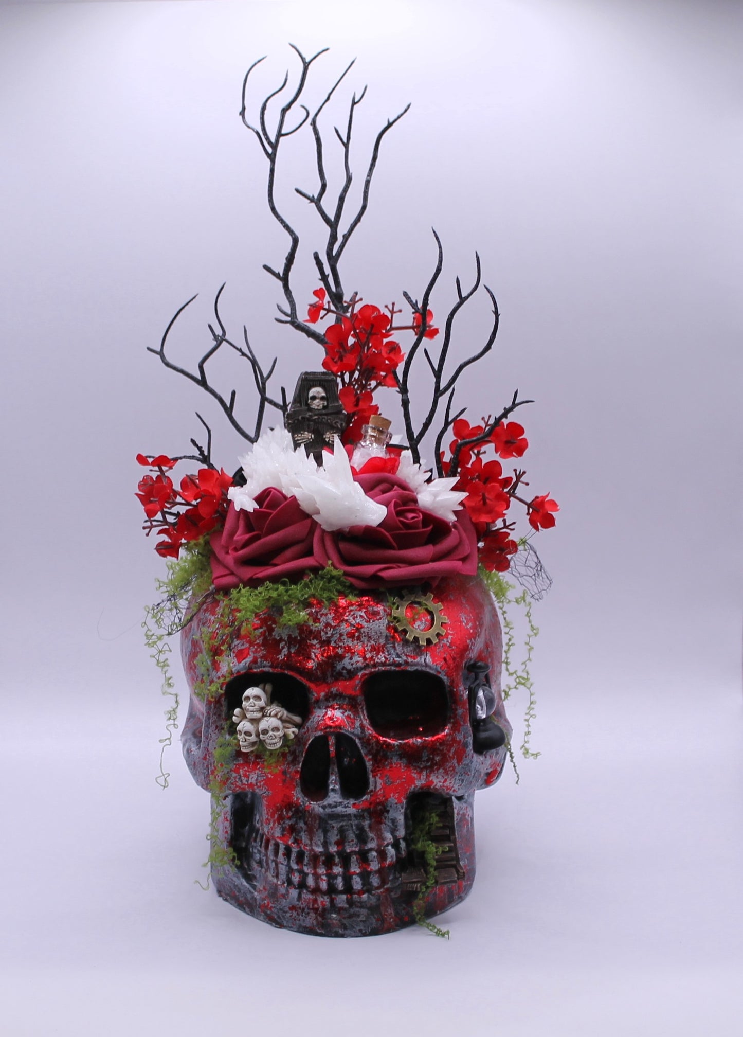 The Mourning Bloom Skull Decor