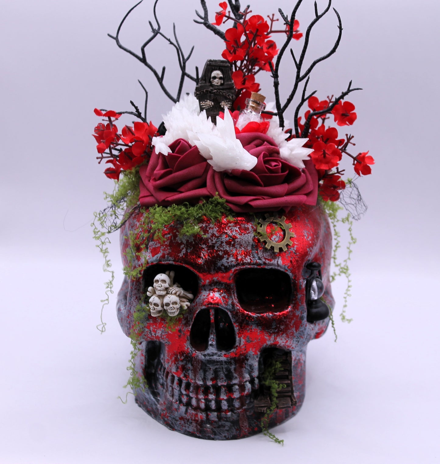 The Mourning Bloom Skull Decor