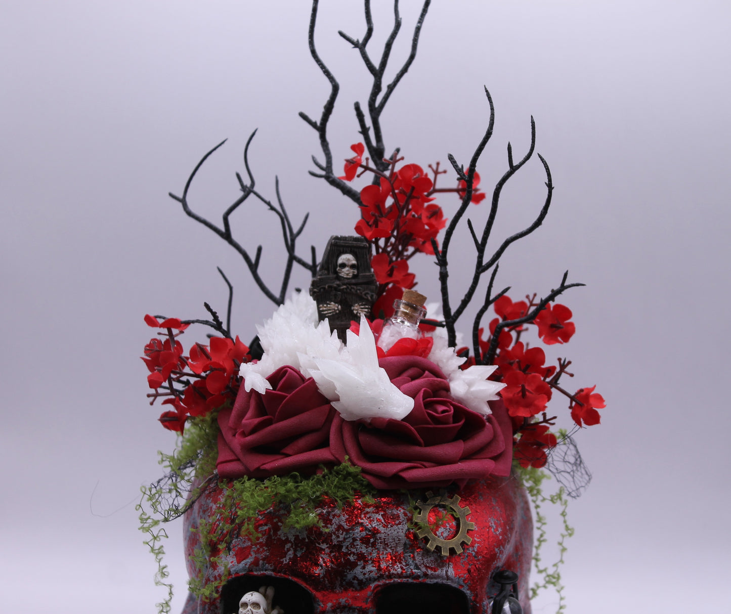 The Mourning Bloom Skull Decor