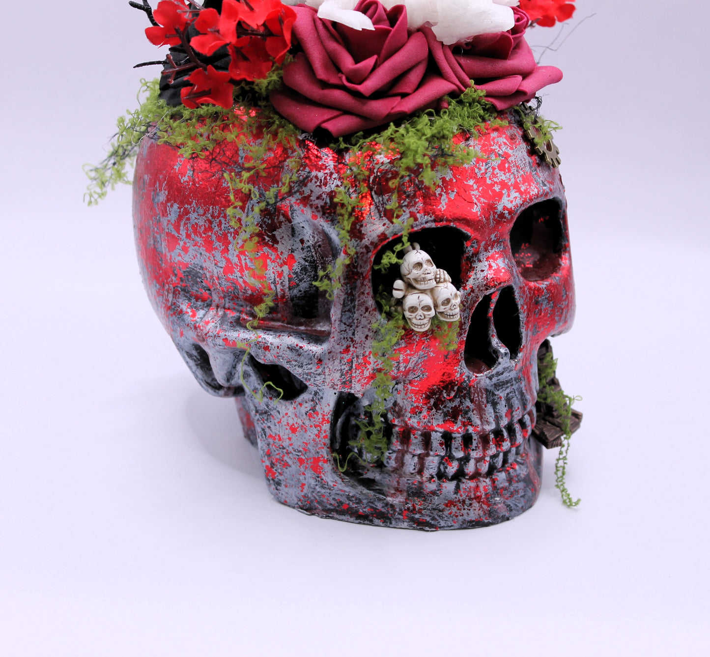 The Mourning Bloom Skull Decor