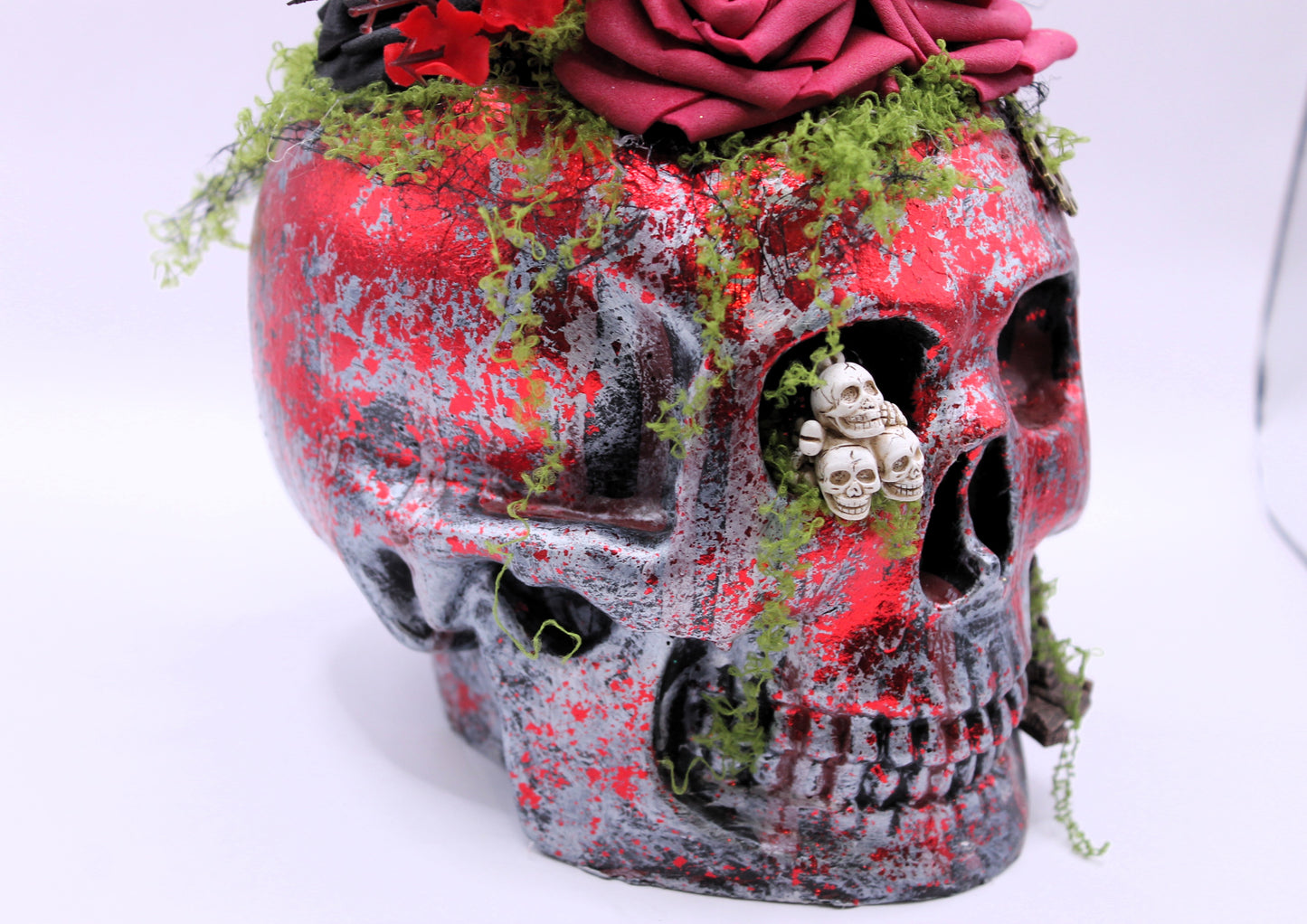 The Mourning Bloom Skull Decor