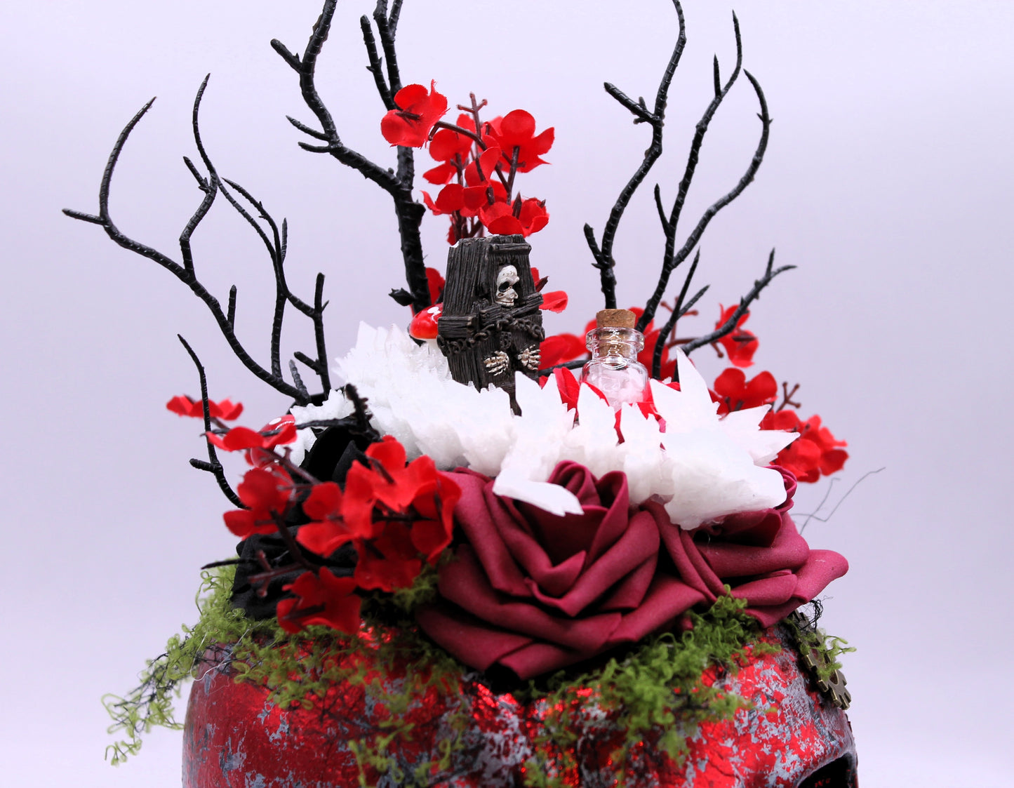 The Mourning Bloom Skull Decor