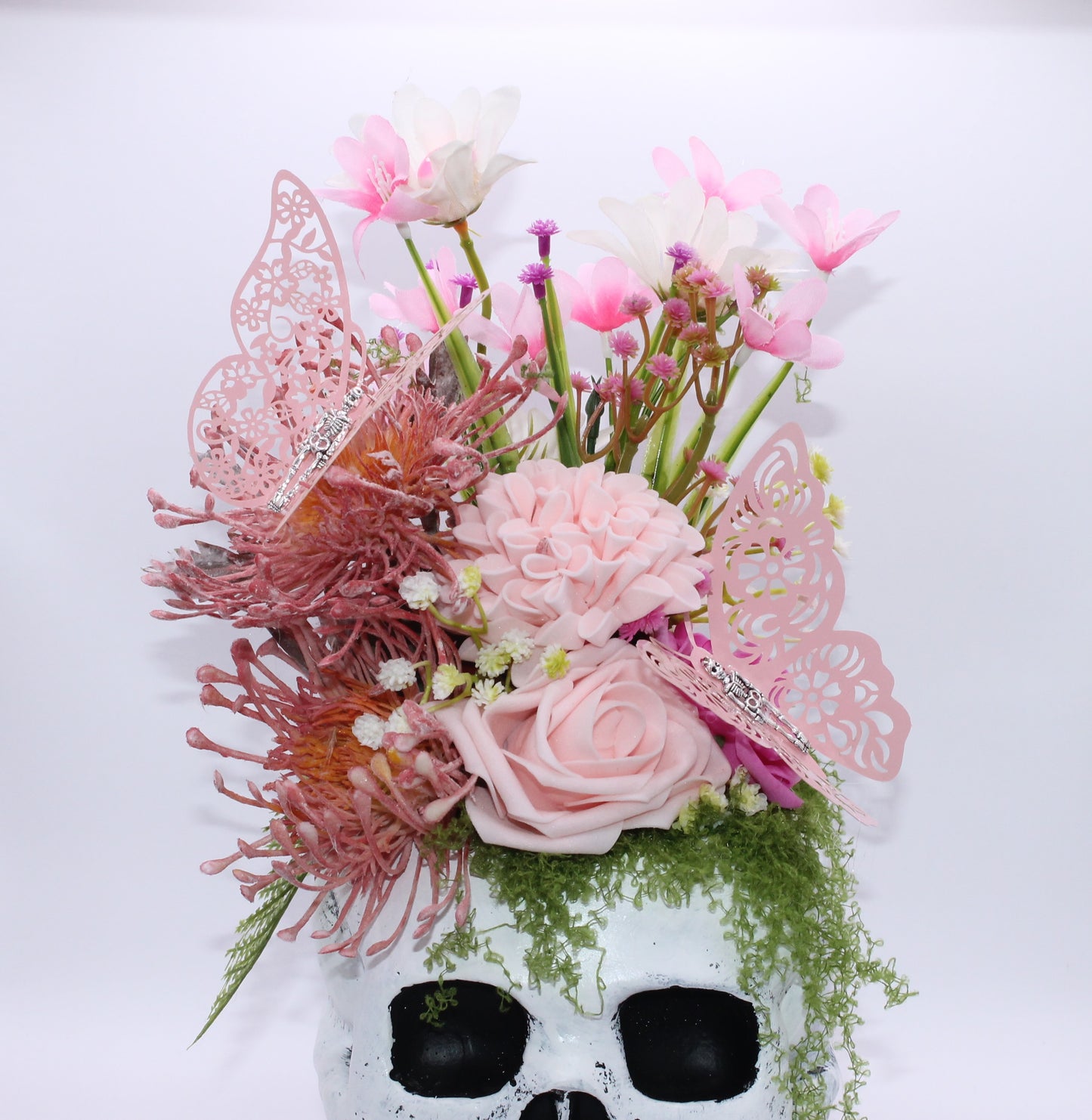 Bloom and Doom Skull Decor