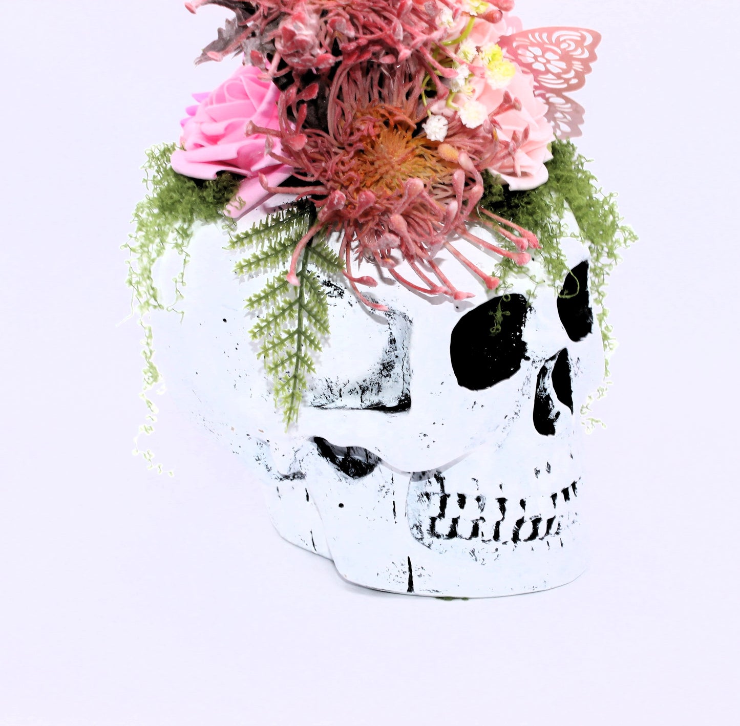 Bloom and Doom Skull Decor