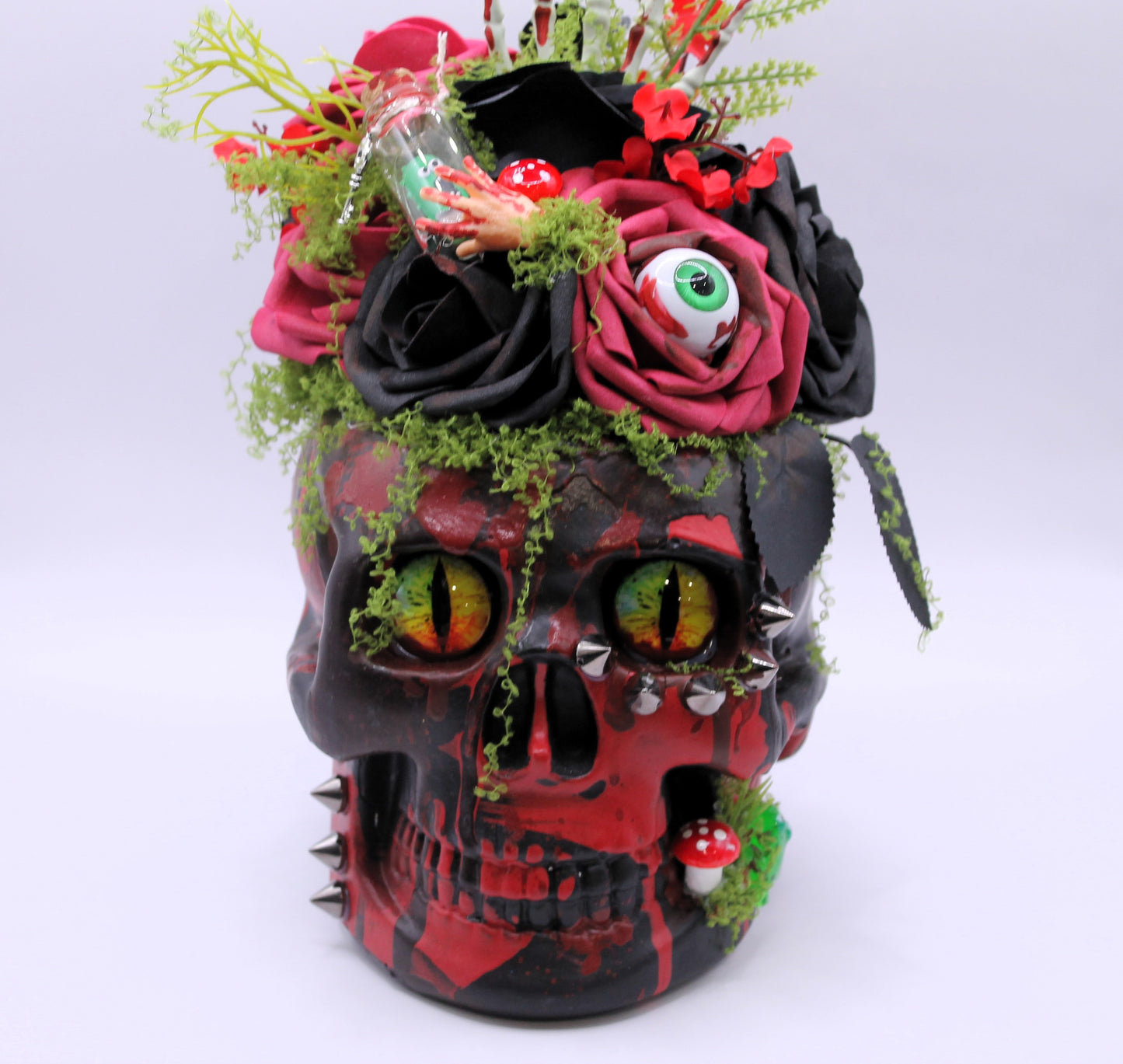 Bloom of the Damned Macabre Skull Decor
