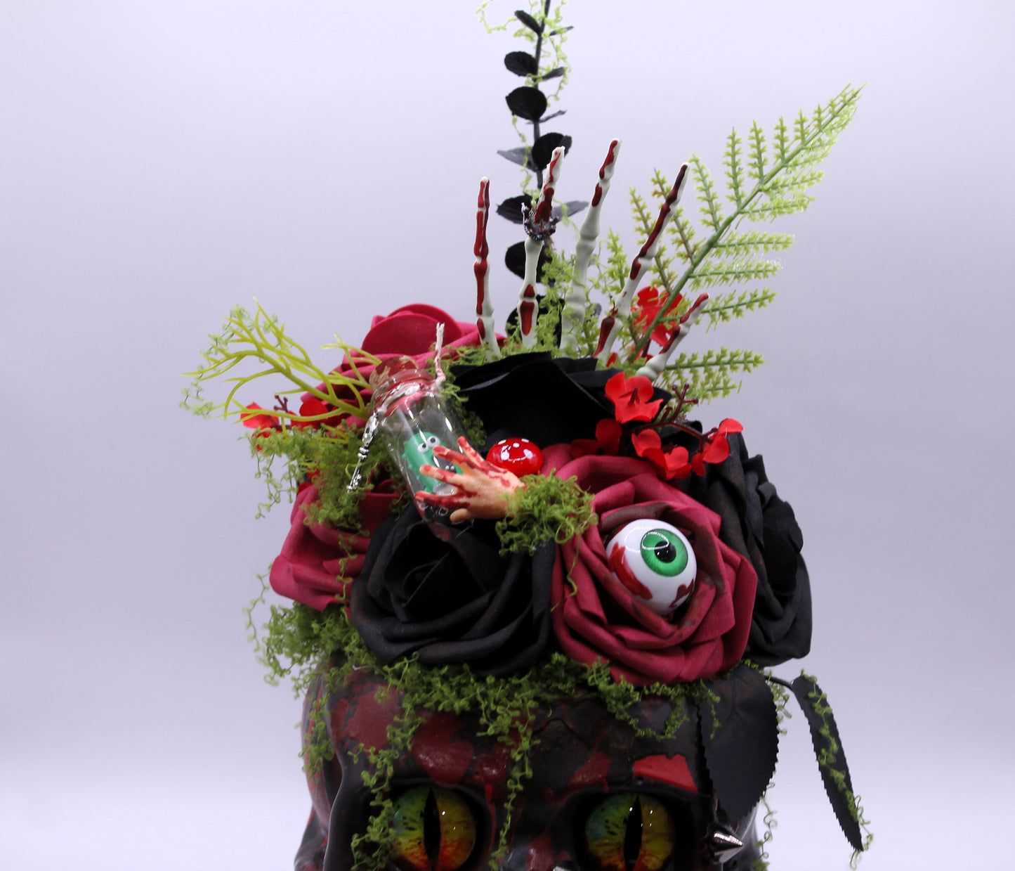 Bloom of the Damned Macabre Skull Decor