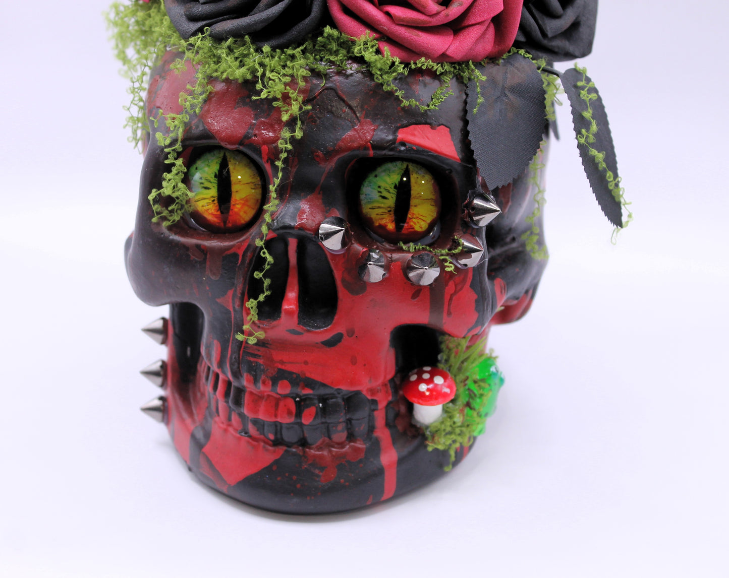 Bloom of the Damned Macabre Skull Decor