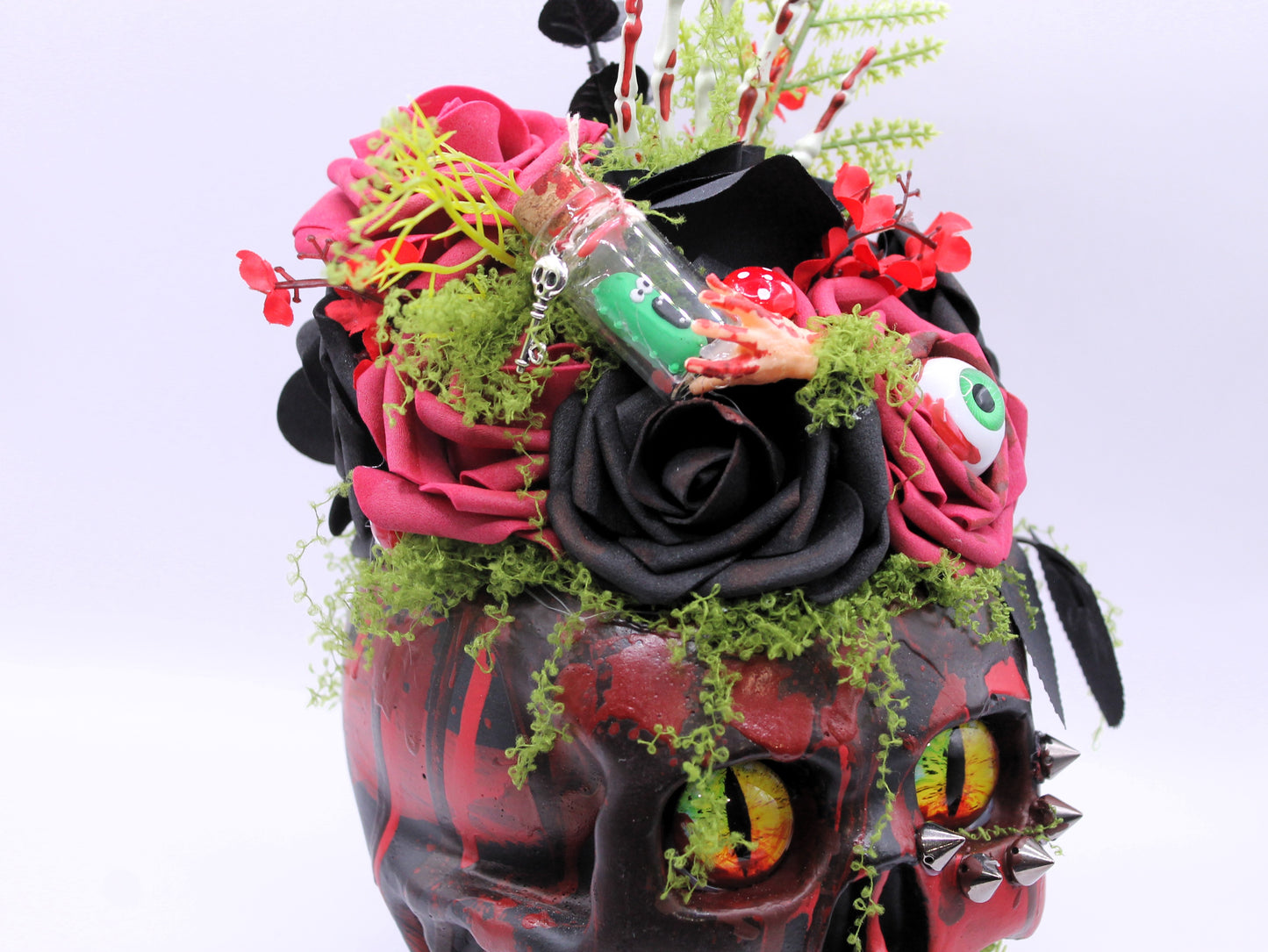 Bloom of the Damned Macabre Skull Decor