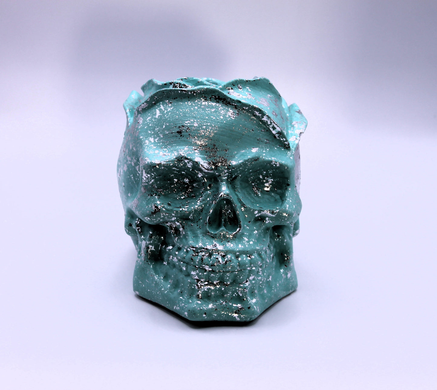 Verdigris Vow Skull Planter