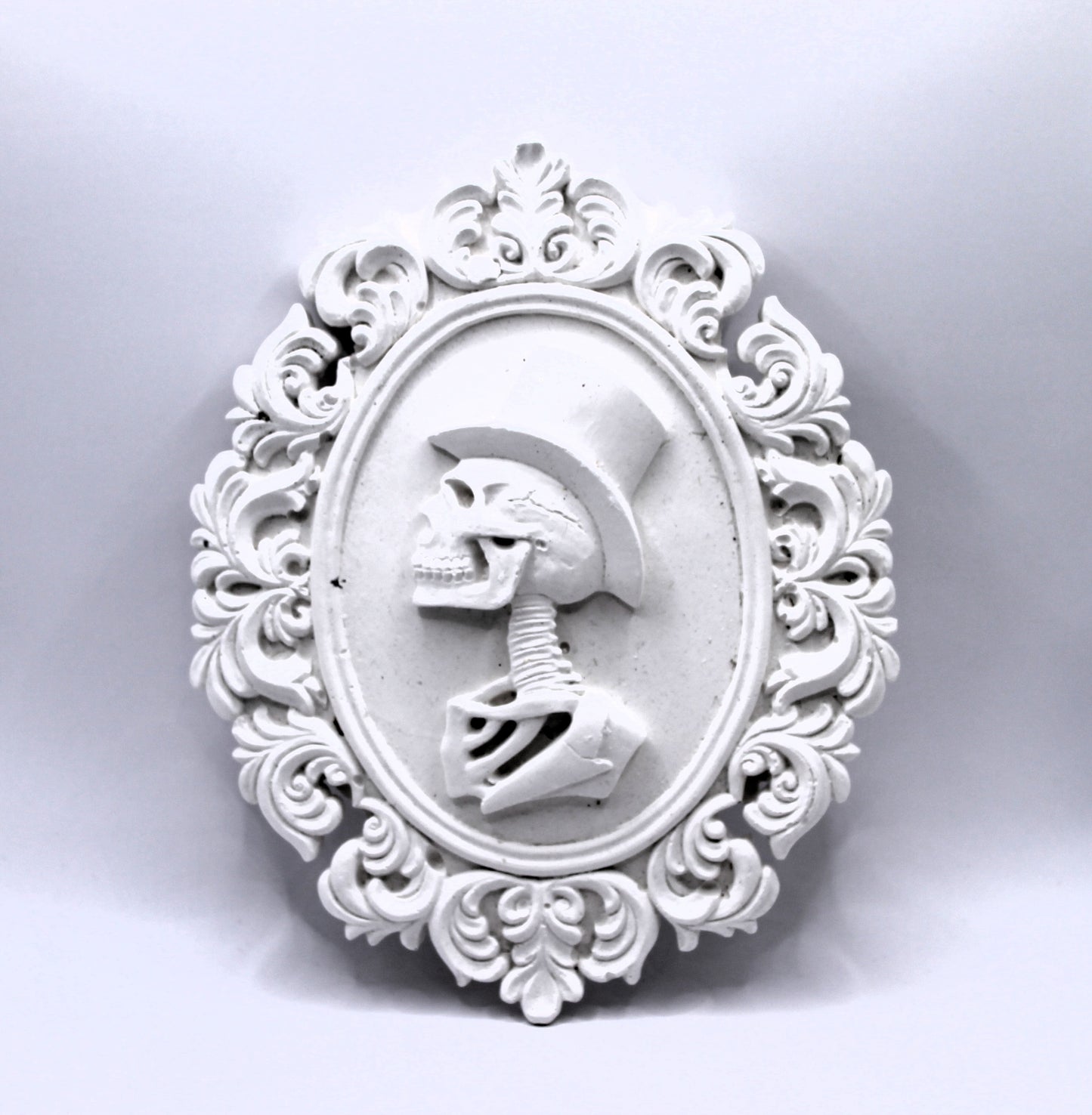 skull potrait plaque plaster mold