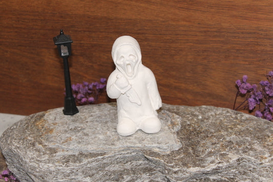Ghost face scream horror movie raw plaster mold