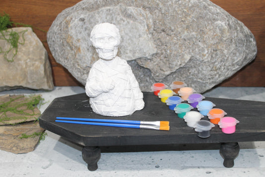 Cursed Relic Mummy raw plaster mold and paints