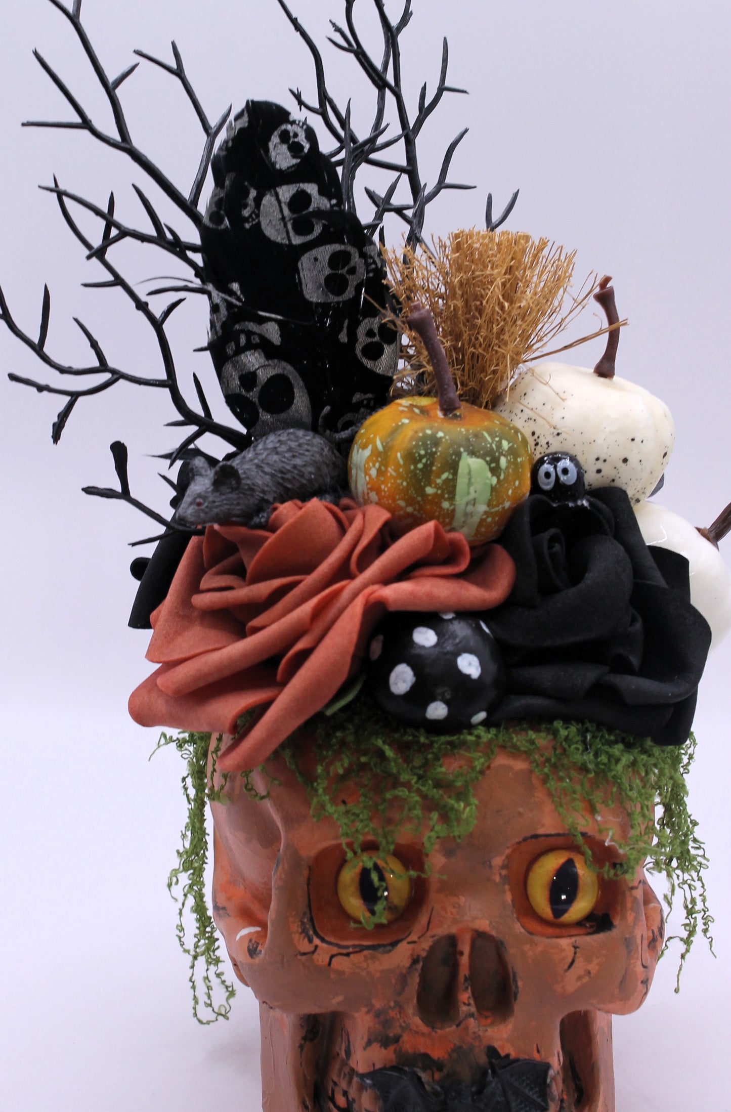 Skull Witch In Bloom Macabre Decor