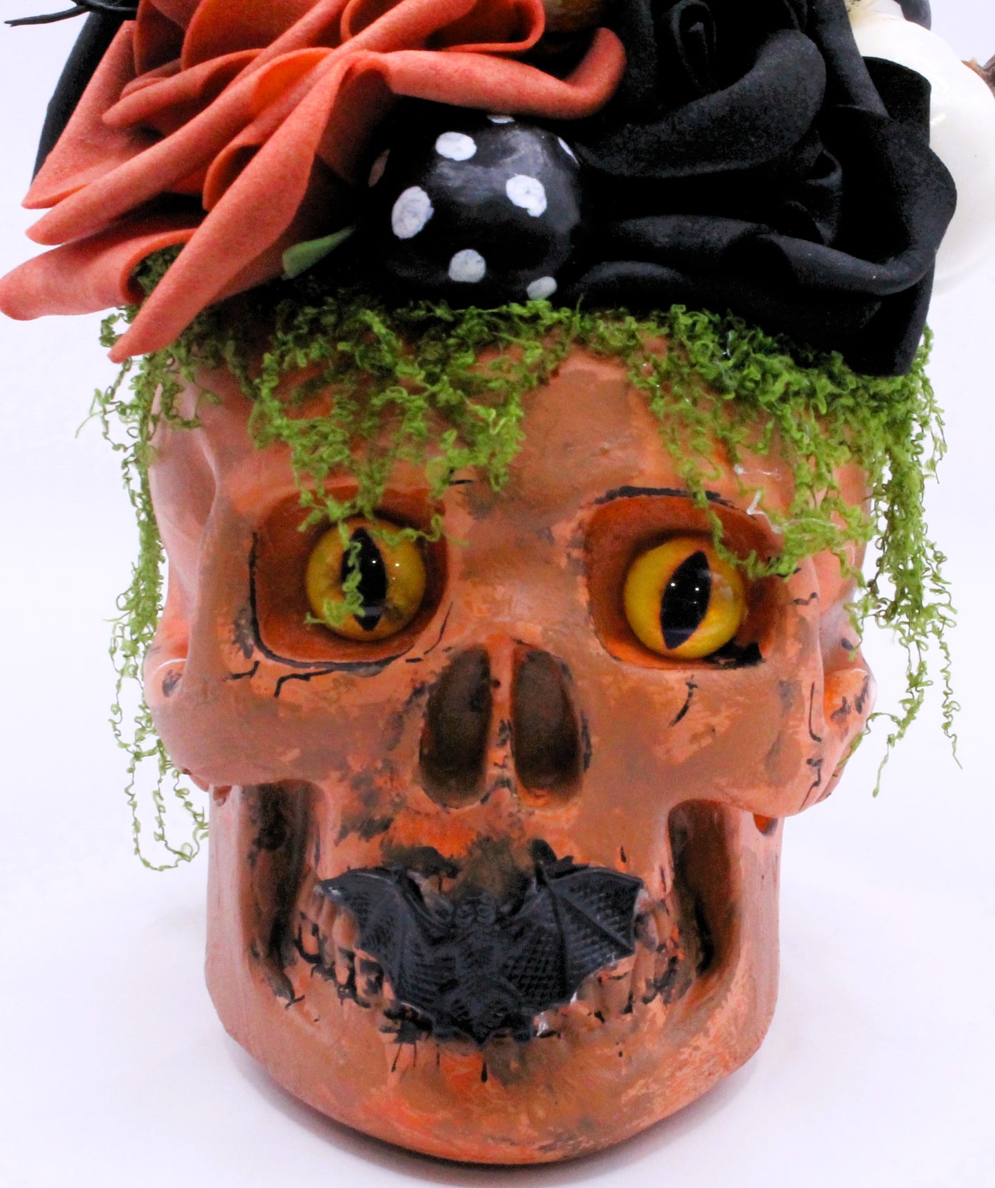 Skull Witch In Bloom Macabre Decor