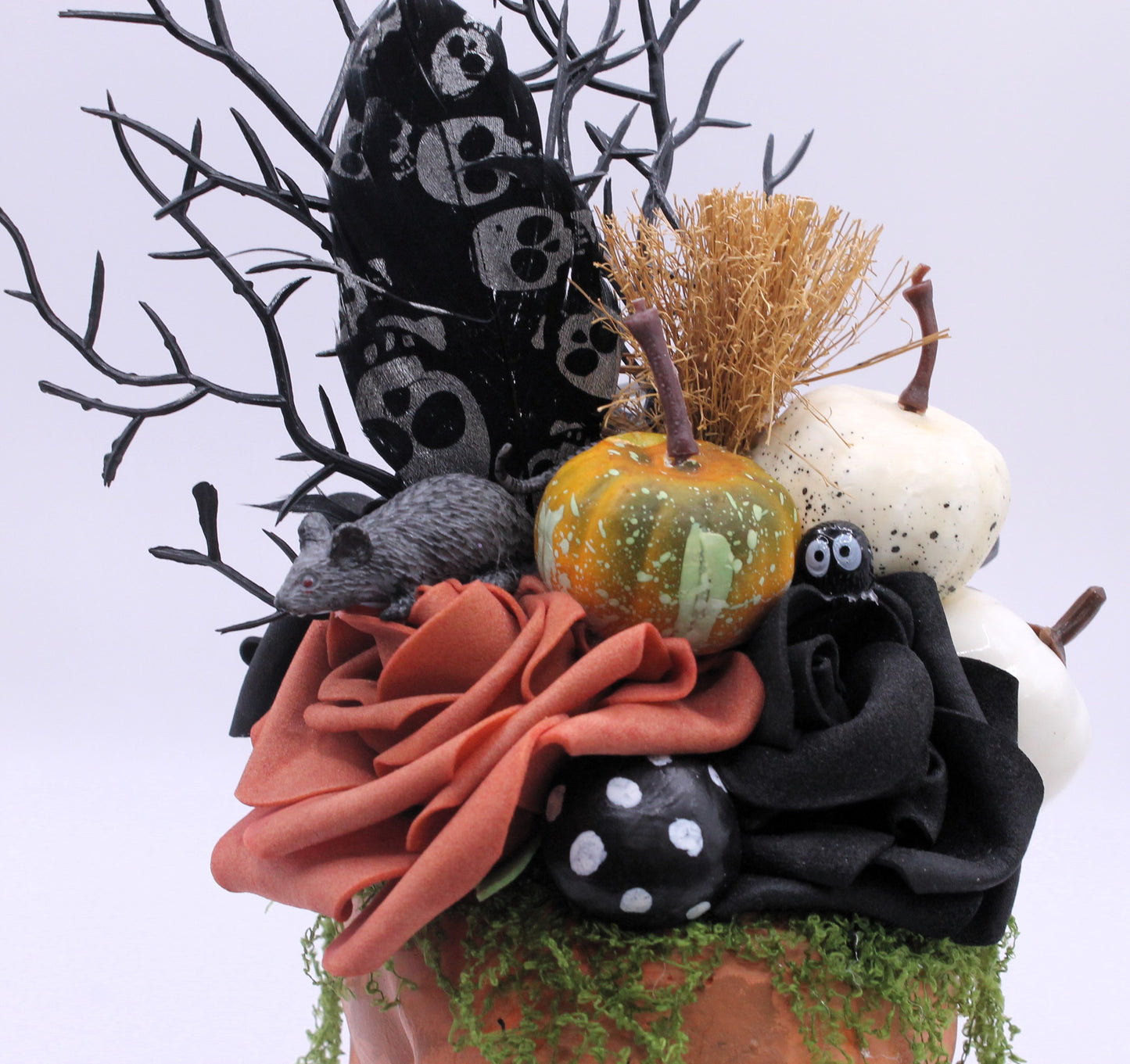 Skull Witch In Bloom Macabre Decor