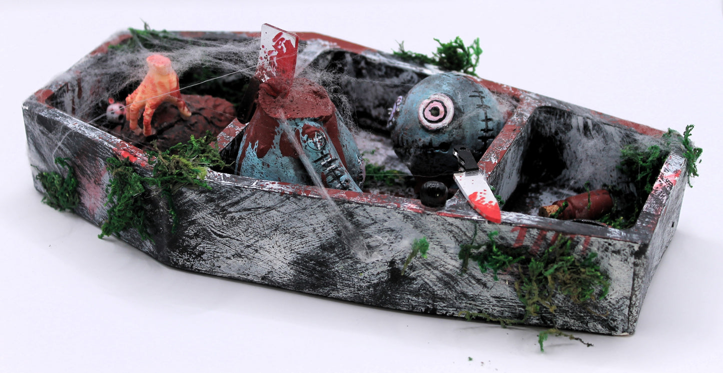 The Butcher's Barge coffin curse doll murder scene