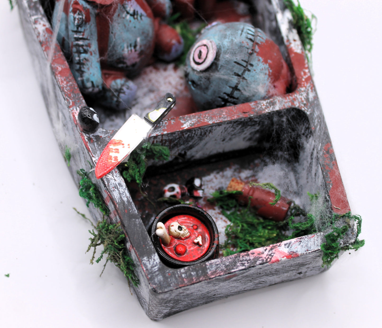 The Butcher's Barge coffin curse doll murder scene