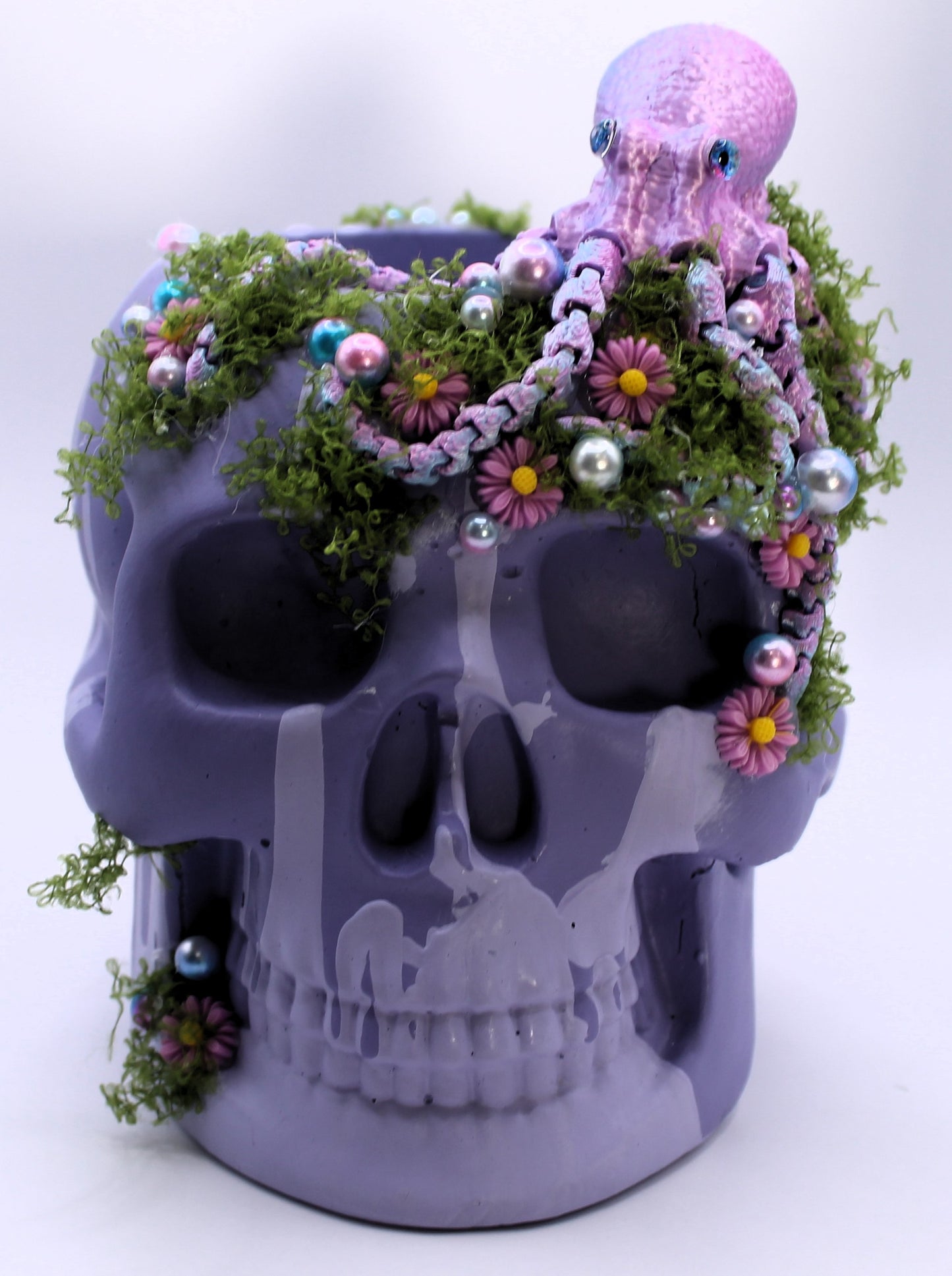 Purple Octo Skull Decor