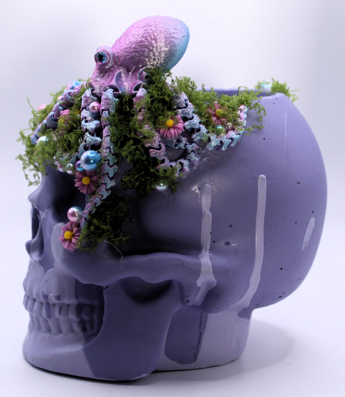 Purple Octo Skull Decor