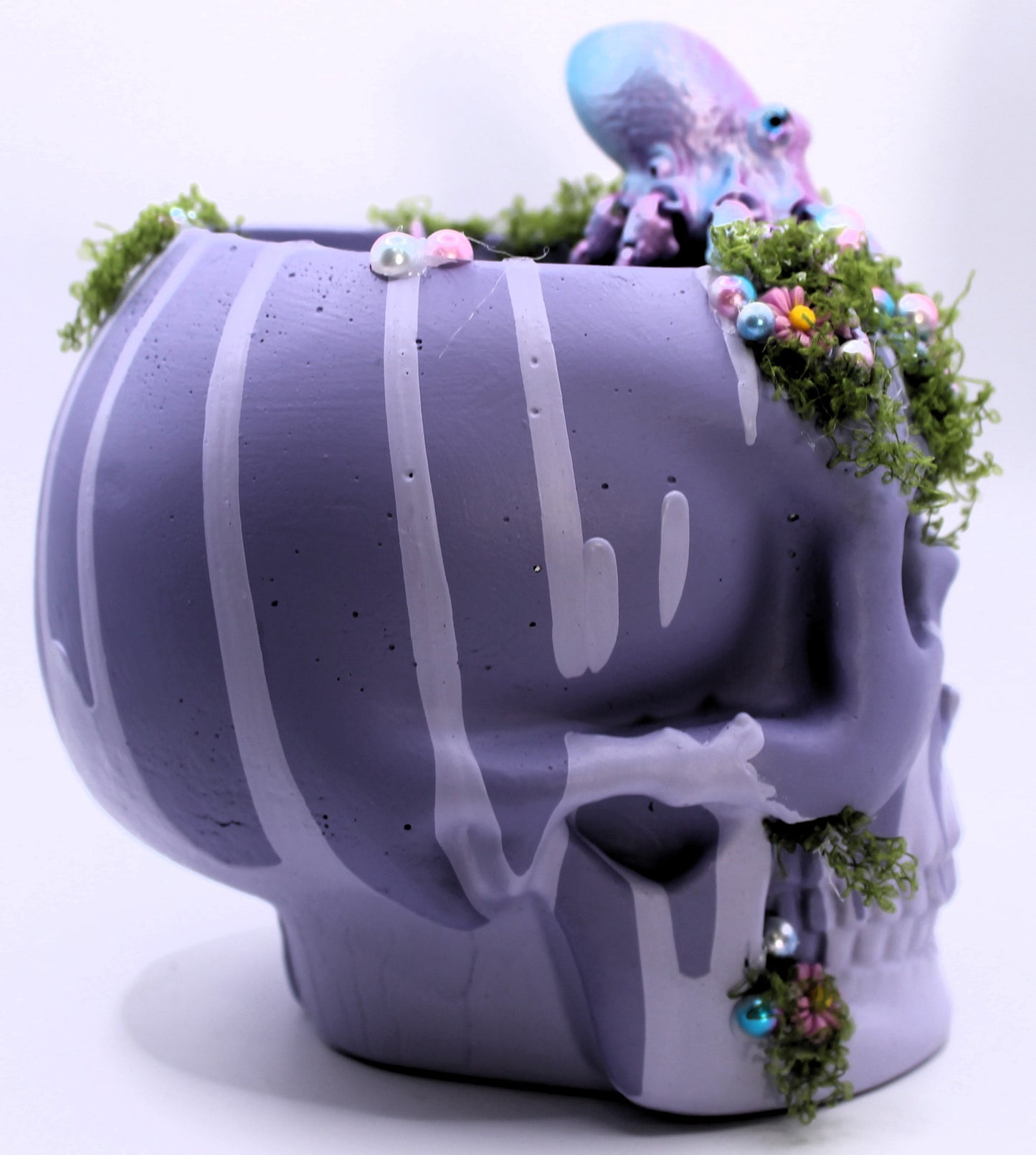 Purple Octo Skull Decor