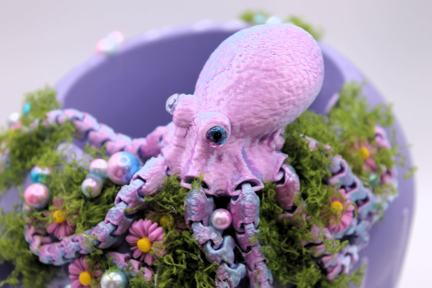 Purple Octo Skull Decor
