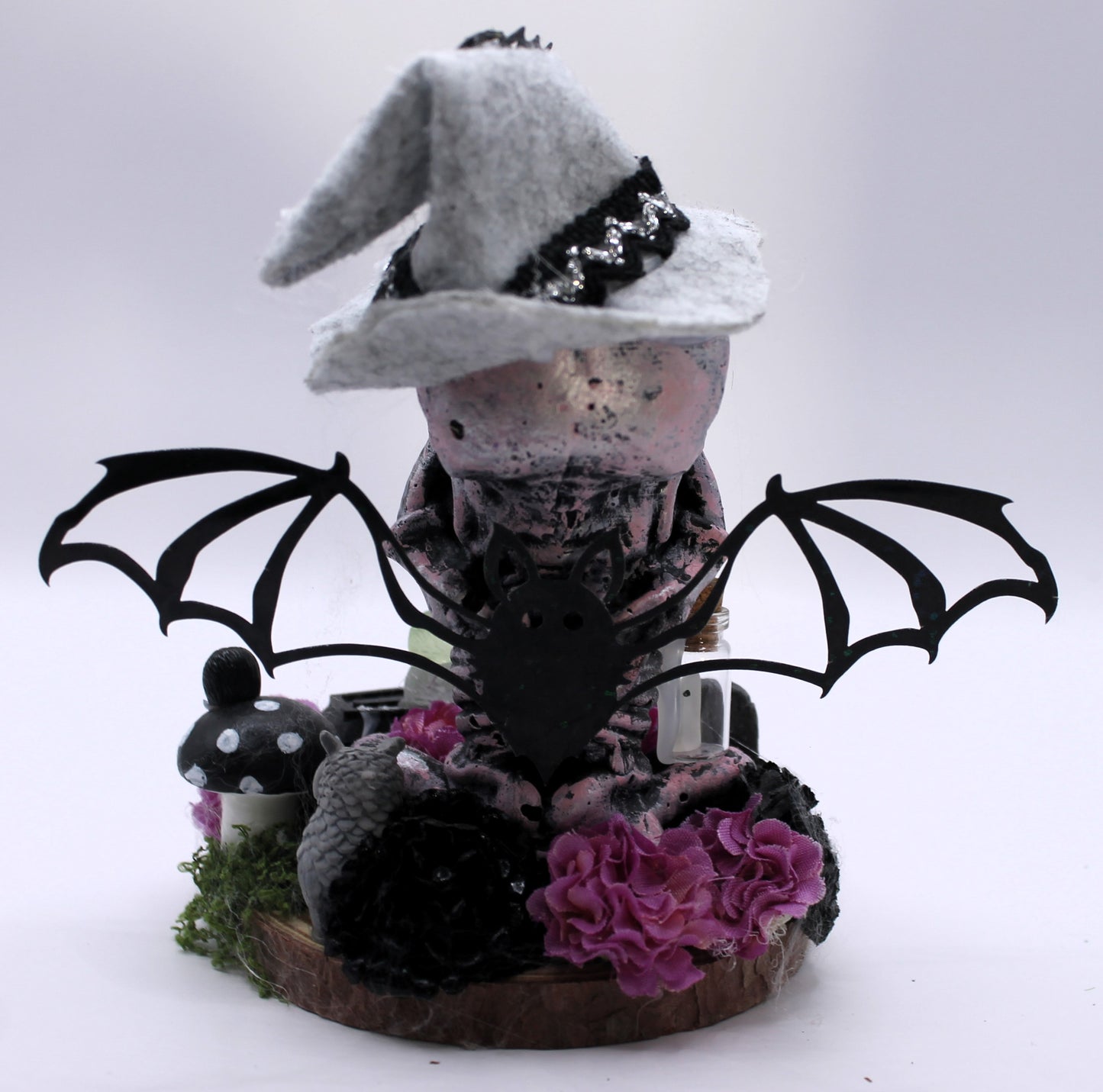 See No Evil Bat Witch Skeleton Decor