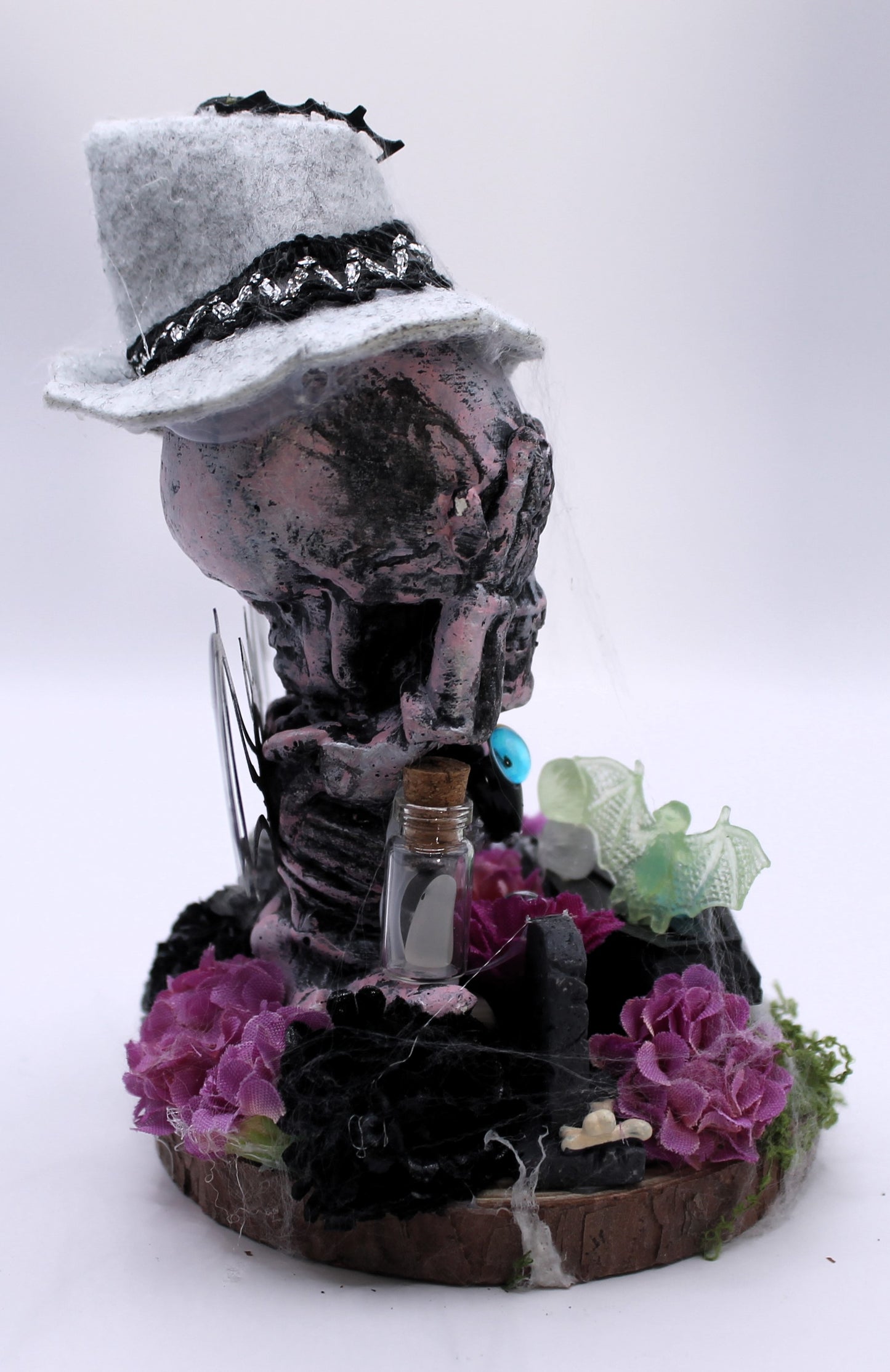 See No Evil Bat Witch Skeleton Decor