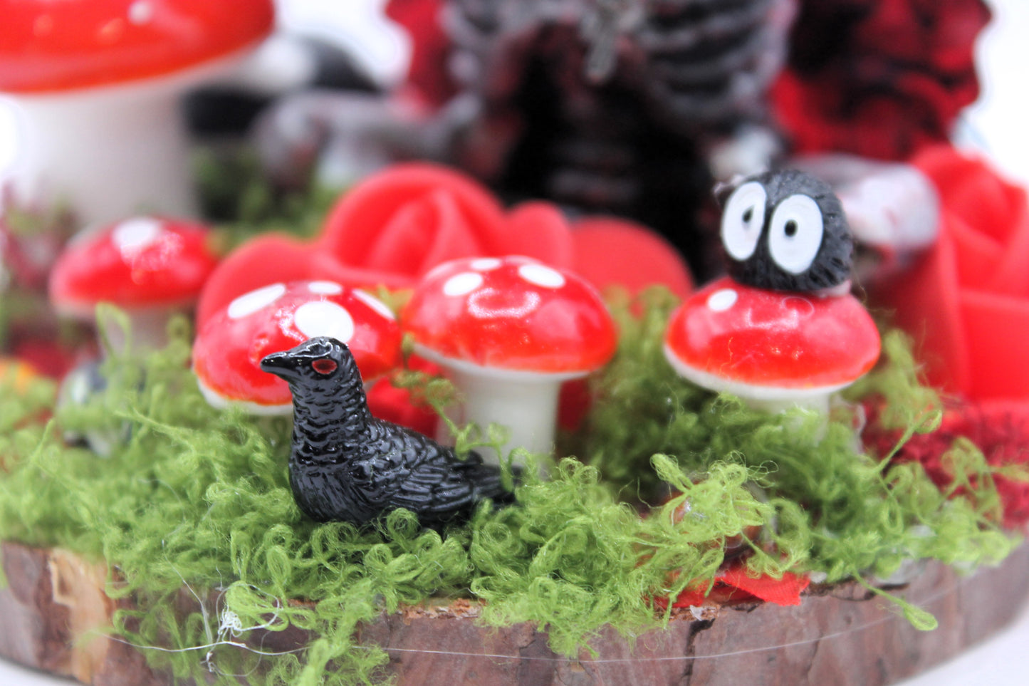 Red Speak No Evil Fae Skeleton Decor