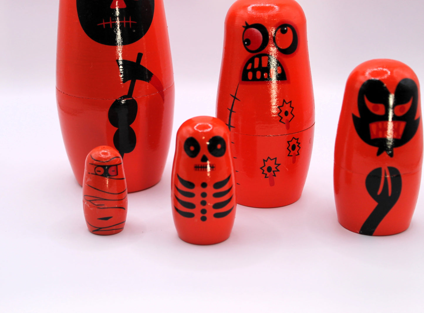 Beasts of Boo-ville Nesters stack a dolls