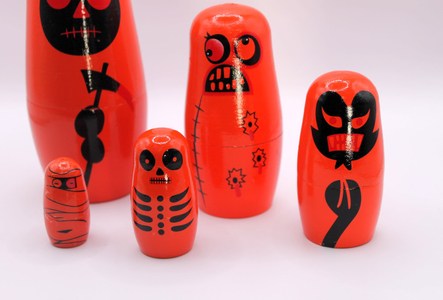 Beasts of Boo-ville Nesters stack a dolls