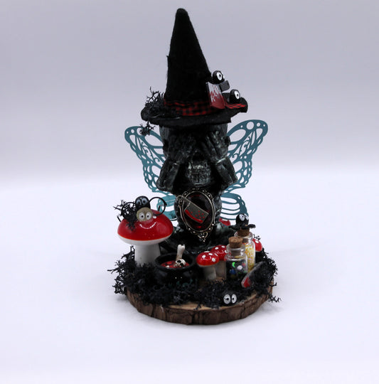 See No Evil Fae Witch Skeleton Decor