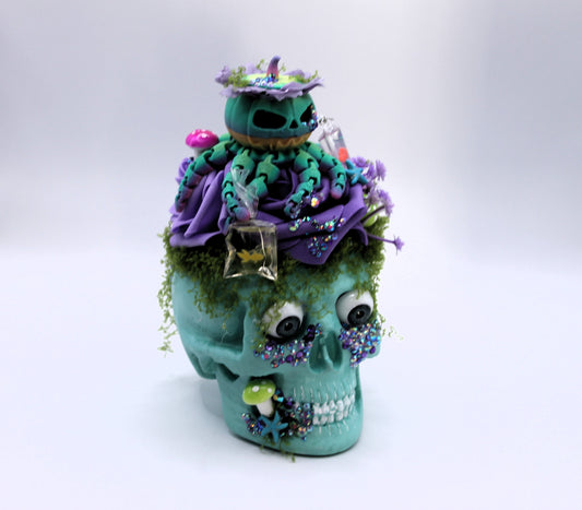 Octoblossom Skull Macabre Decor