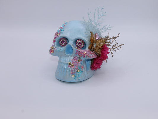 Gilded Goodbye Skull