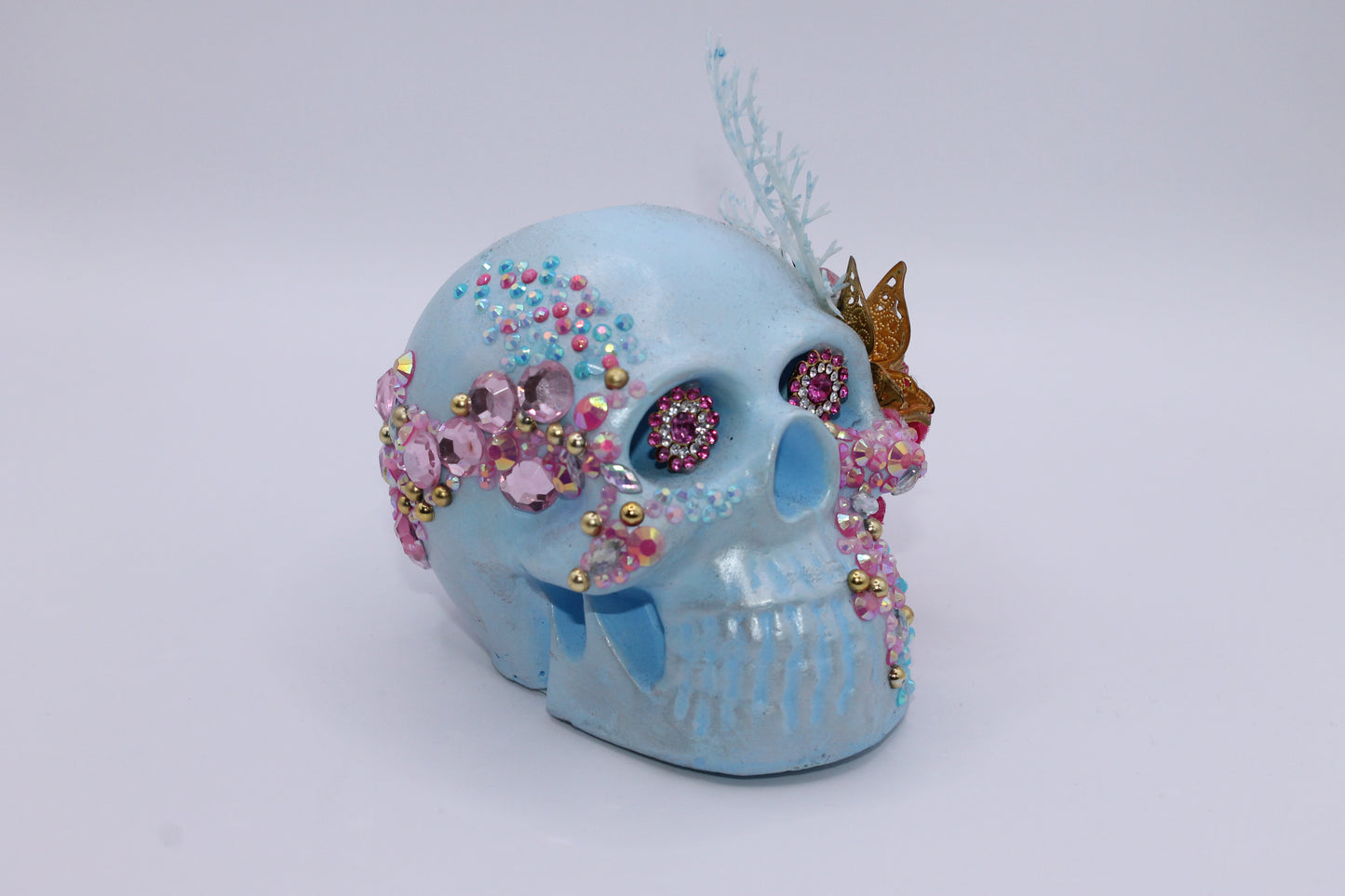 Gilded Goodbye Skull