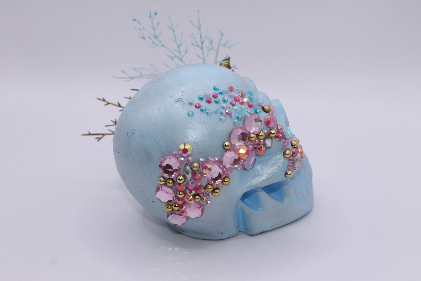 Gilded Goodbye Skull