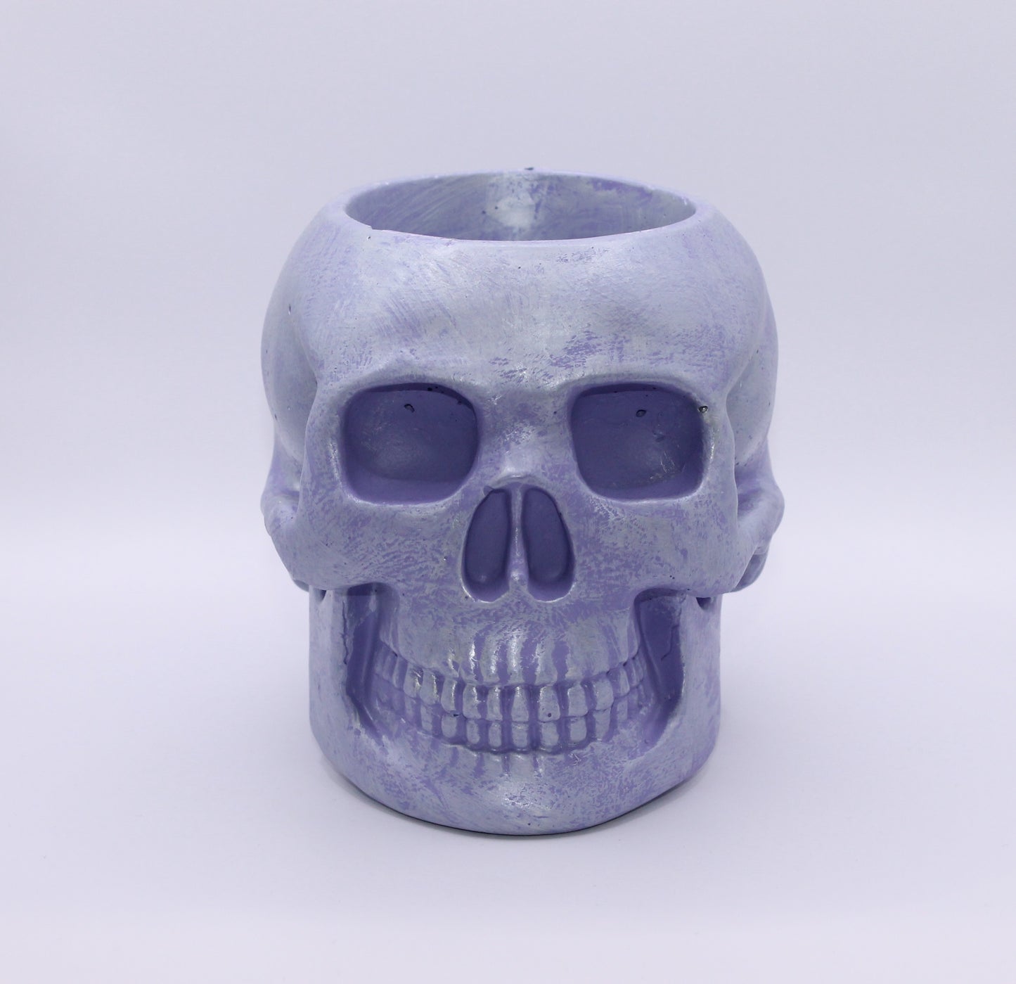 Icy Lilac Morbid Majesty skull planter
