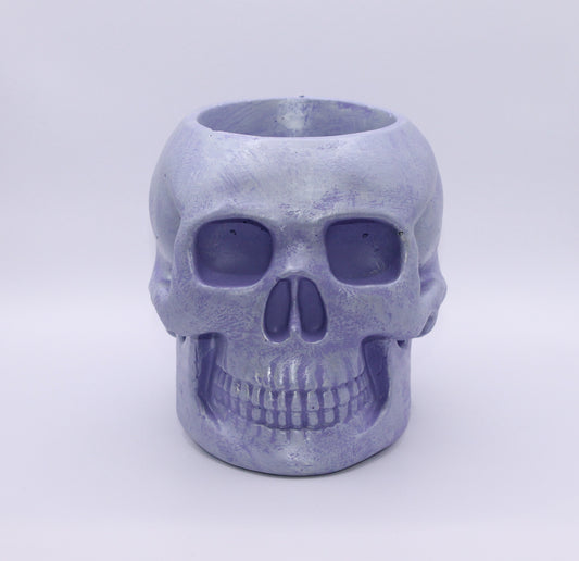 Icy Lilac Morbid Majesty skull planter