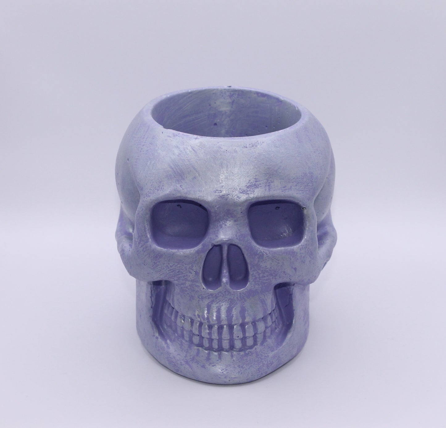 Icy Lilac Morbid Majesty skull planter