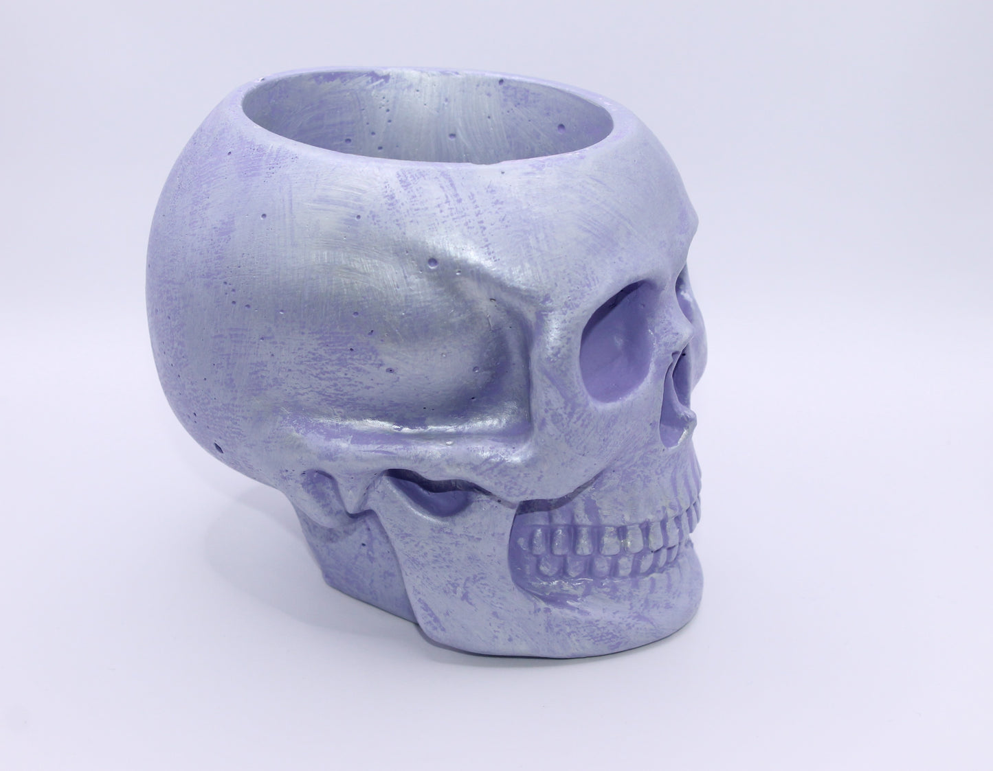 Icy Lilac Morbid Majesty skull planter