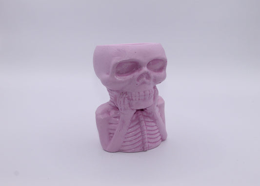 Pastel Pink Soul Cage skull planter