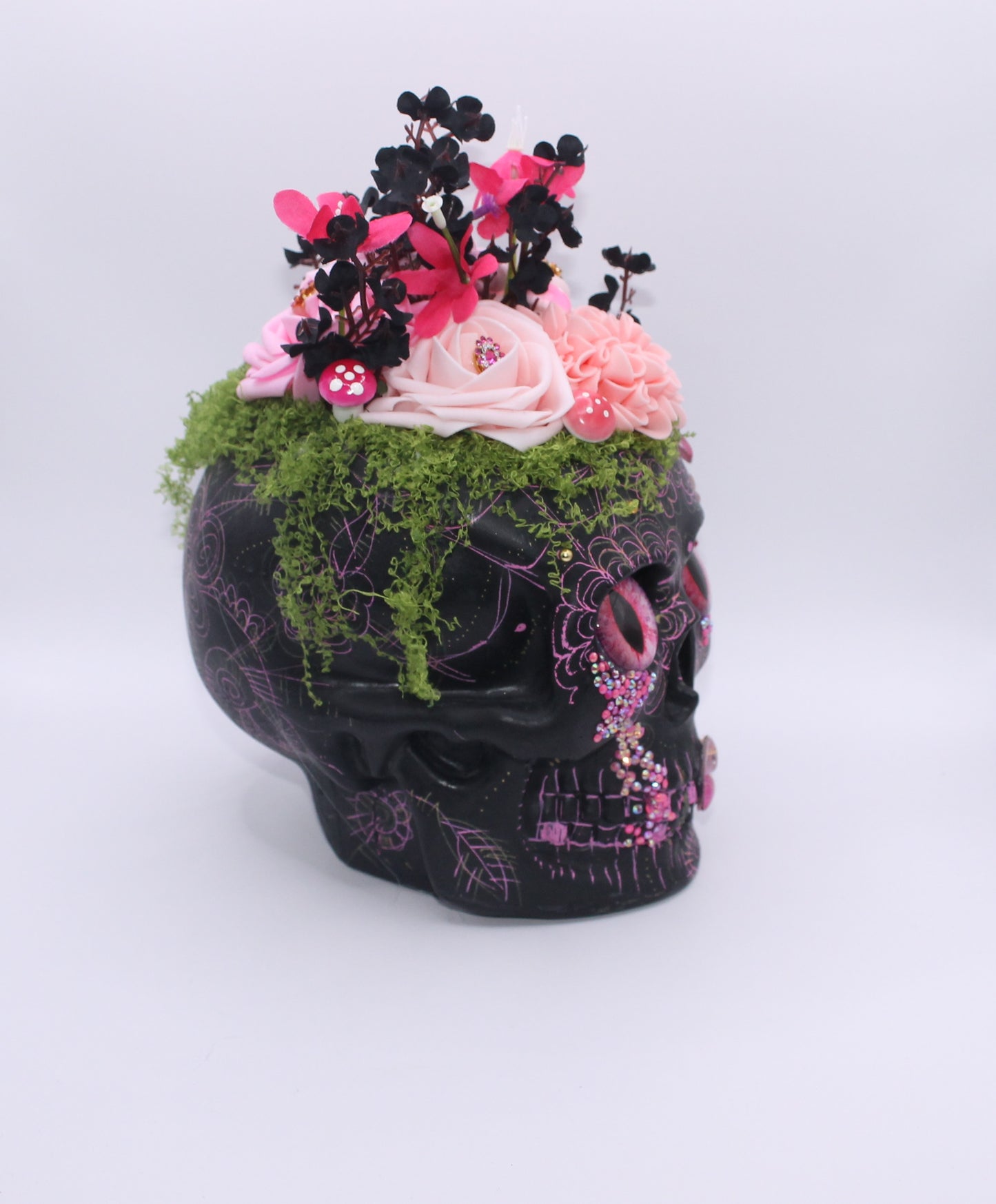 Rose Nocturne Skull Decor